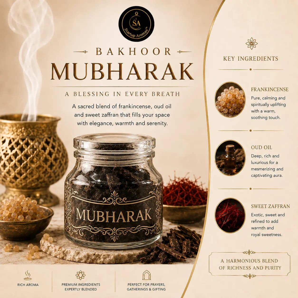 Bakhoor Mubharak - 50gms image