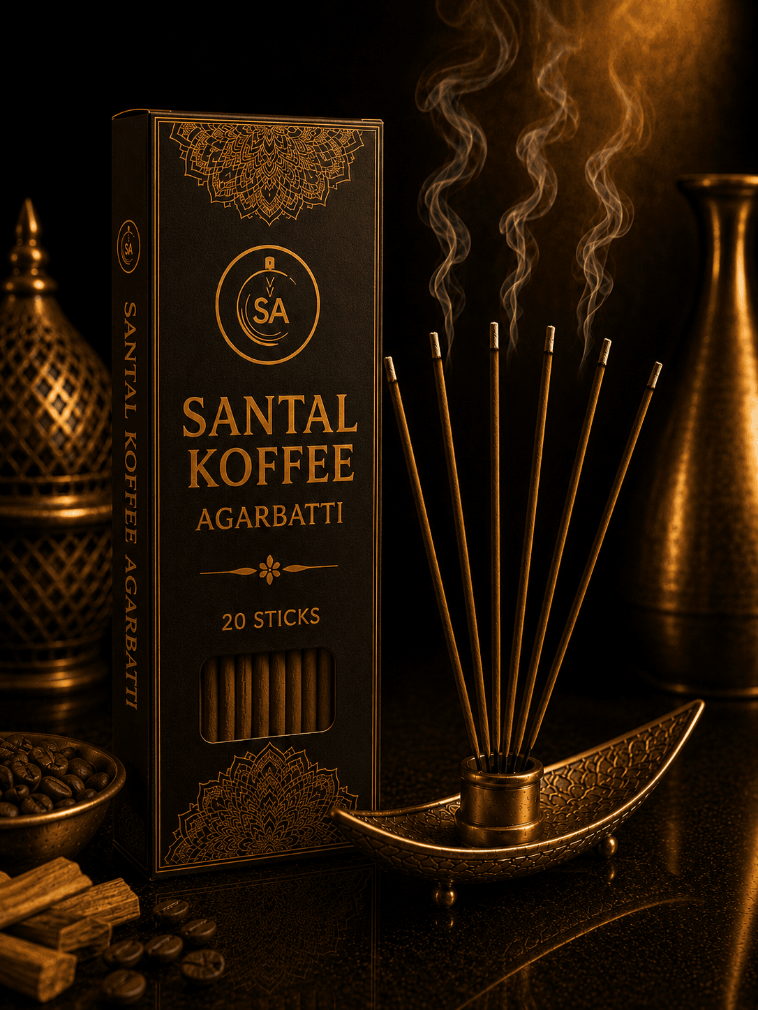 SANTAL KOFFEE  AGARBATTI  20 STICKS / PKT image